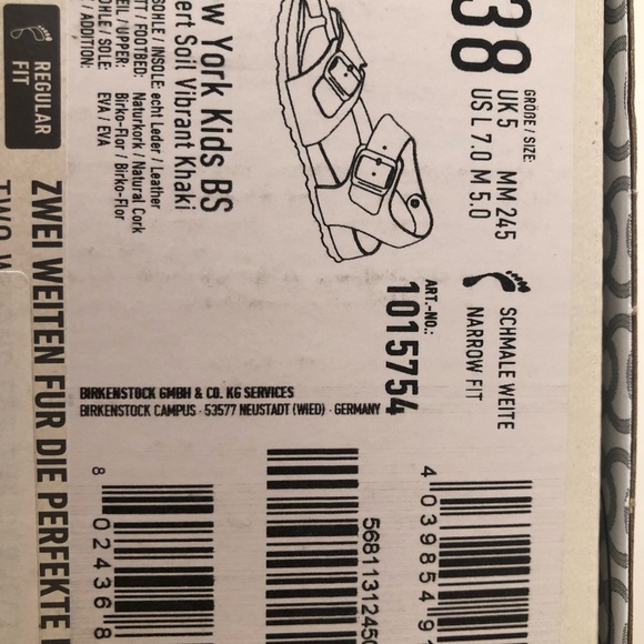 Birkenstock adjustable khaki yellow bottom sandal. Size: 39, 38, 8, 8.5,  7, 7.5 - Picture 12 of 12